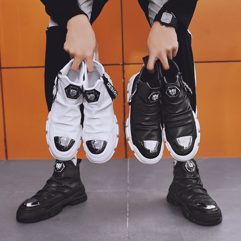 image-Autumn And Winter High-top Board Shoe Men's Boots High-top Shoes Motorcycle Boots