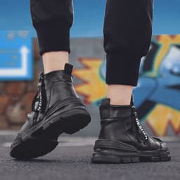 image-Autumn And Winter High-top Board Shoe Men's Boots High-top Shoes Motorcycle Boots