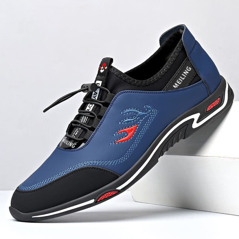 image-Summer New Men's Shoes Korean Style Men's Casual Shoes Lightweight Soft Sole Fashionable Men's Shoes Men's Sports Shoes