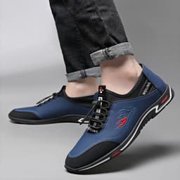image-Summer New Men's Shoes Korean Style Men's Casual Shoes Lightweight Soft Sole Fashionable Men's Shoes Men's Sports Shoes