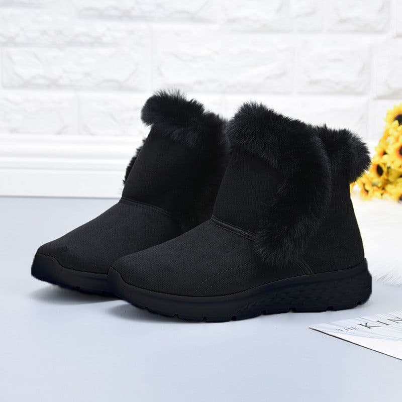image-Women's Winter Fleece Thickened Warm Flat Snow Boots