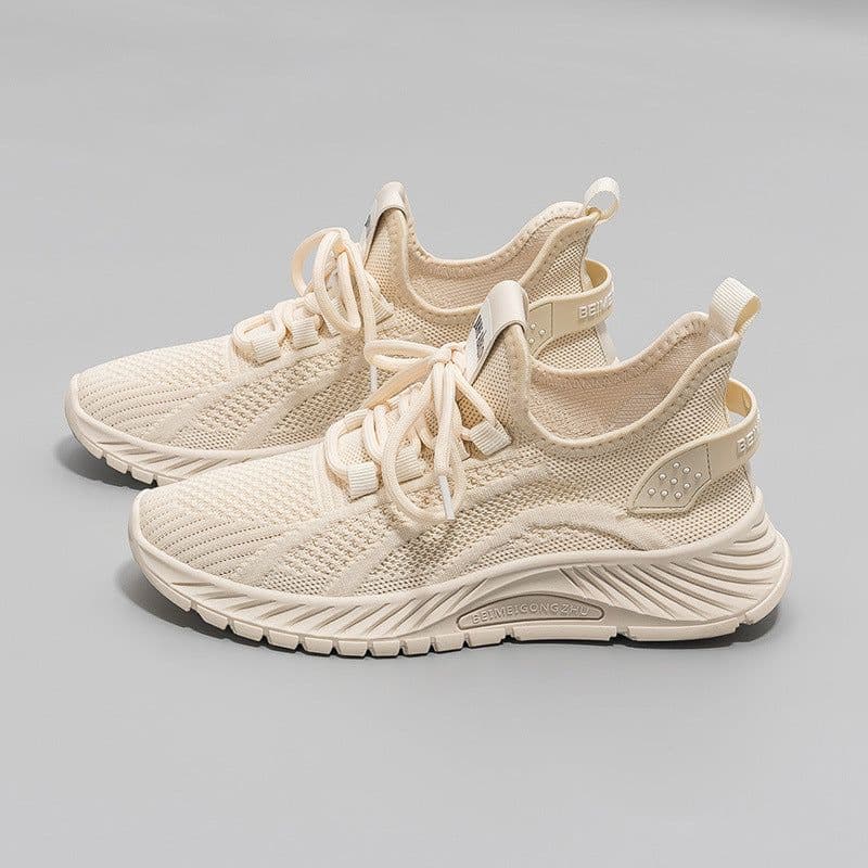 image-New Breathable Sports Student Casual All-match Heightening Lightweight Flying Woven Running Shoes