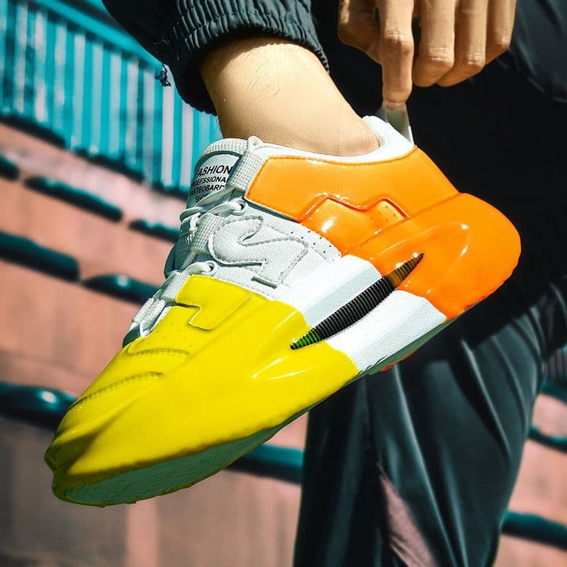 image-Men's And Women's Fashion Color Matching Heightening Platform Shoes