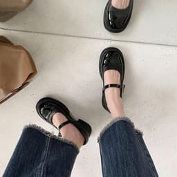image-Women's Fashion Retro Platform Chunky Heel Shoes