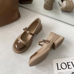image-Women's Fashion Retro Platform Chunky Heel Shoes