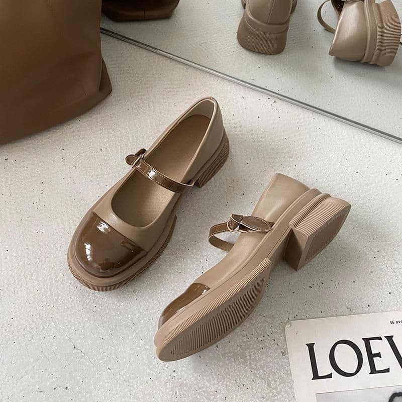 image-Women's Fashion Retro Platform Chunky Heel Shoes
