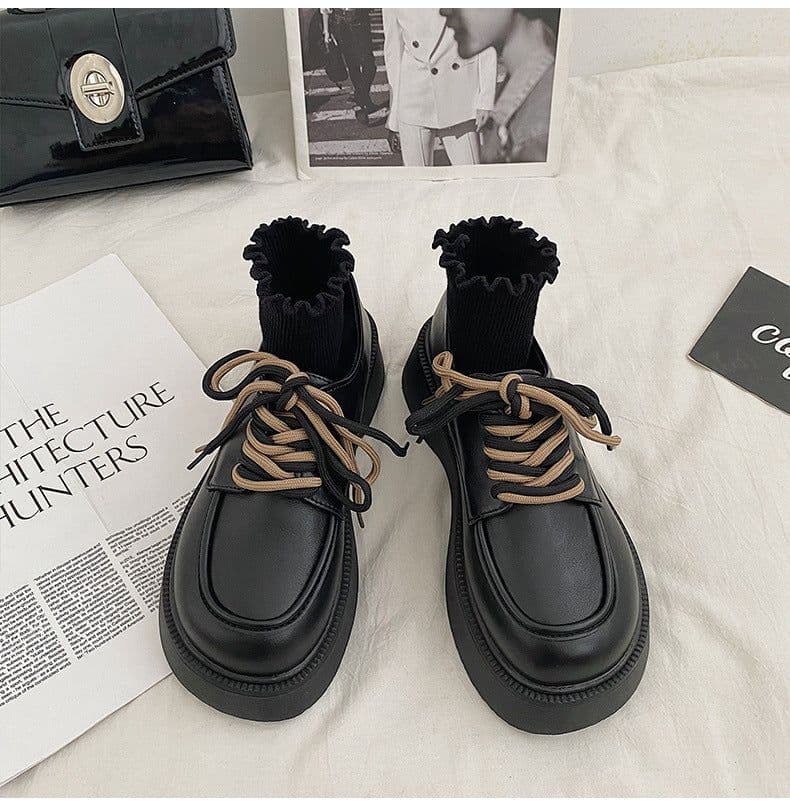 image-Women's Retro British Style All-match Shoes
