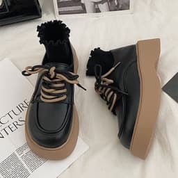 image-Women's Retro British Style All-match Shoes