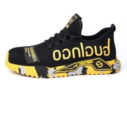 image-Indestructible Steel Toe Work Shoes For Men Letter Print Puncture Proof Sneakers