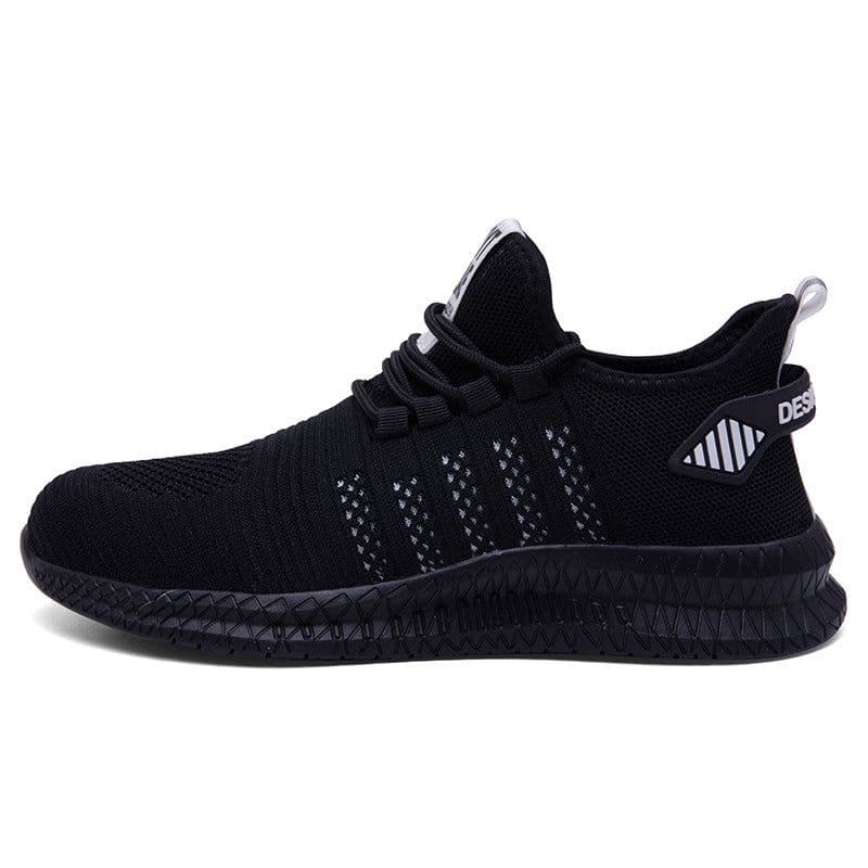 image-Work Safety Shoes Breathable Anti-Puncture Sneakers Men Air Cushion Indestructible Steel Toe Shoes