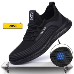 image-Indestructible Steel Toe Sneakers Men Women Lightweight Work Shoes Industrial Construction Shoes