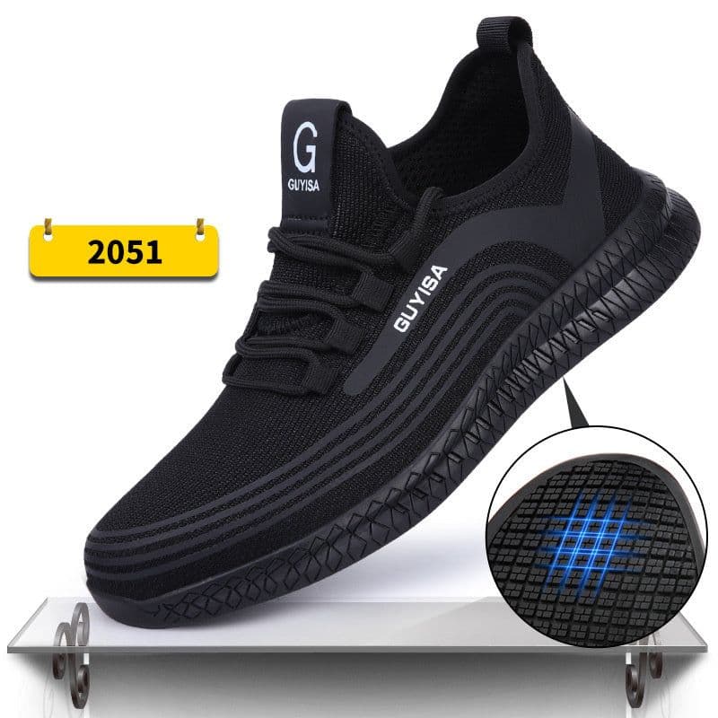 image-Indestructible Steel Toe Sneakers Men Women Lightweight Work Shoes Industrial Construction Shoes