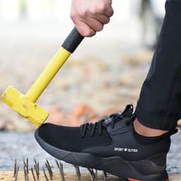 image-Indestructible Steel Toe Sneakers Men Women Lightweight Work Shoes Industrial Construction Shoes