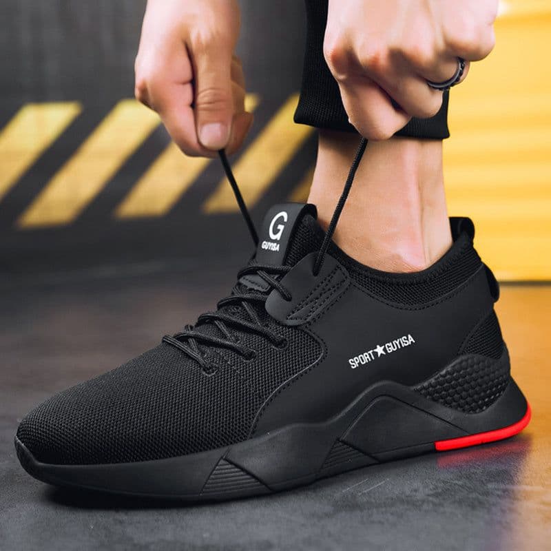 image-Indestructible Steel Toe Sneakers Men Women Lightweight Work Shoes Industrial Construction Shoes