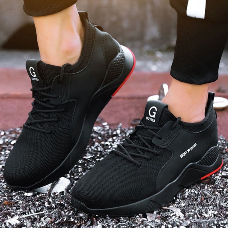 image-Indestructible Steel Toe Sneakers Men Women Lightweight Work Shoes Industrial Construction Shoes
