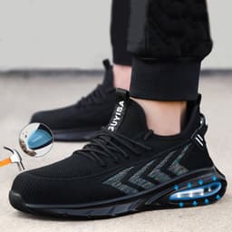 image-Indestructible Steel Toe Work Shoes Men Sneakers Fashion Air Cushion Safety Shoes