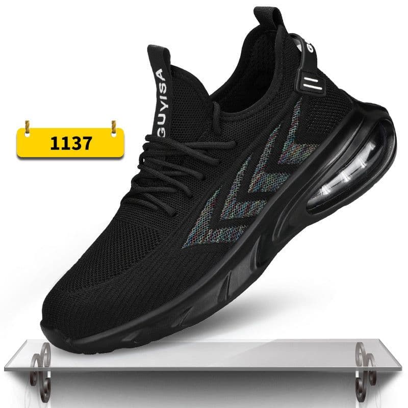 image-Indestructible Steel Toe Work Shoes Men Sneakers Fashion Air Cushion Safety Shoes