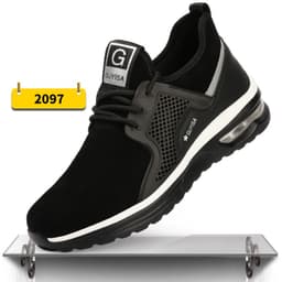 image-Indestructible Steel Toe Work Shoes Men Sneakers Fashion Air Cushion Safety Shoes