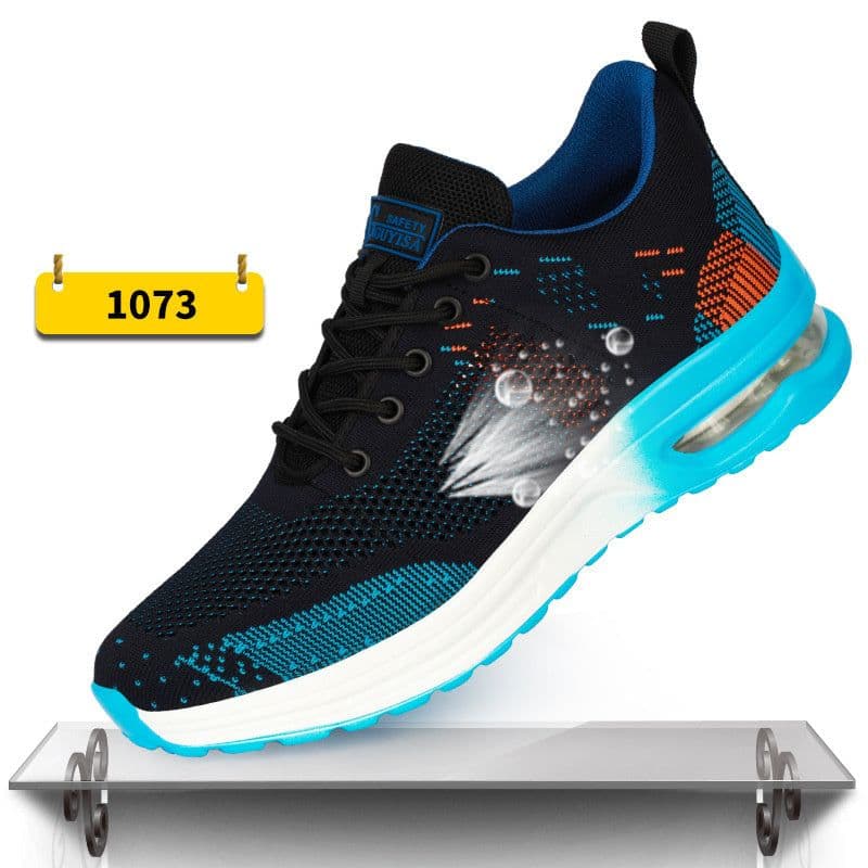 image-Indestructible Steel Toe Work Shoes Men Sneakers Fashion Air Cushion Safety Shoes