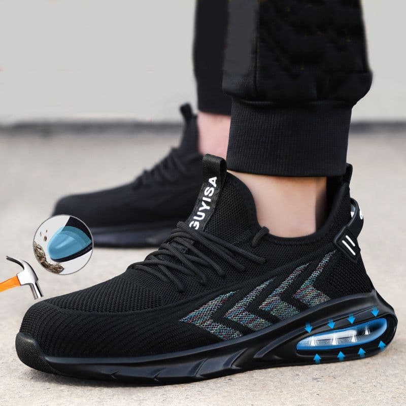 image-Indestructible Steel Toe Work Shoes Men Sneakers Fashion Air Cushion Safety Shoes