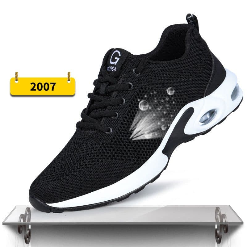 image-Indestructible Steel Toe Work Shoes Men Sneakers Fashion Air Cushion Safety Shoes