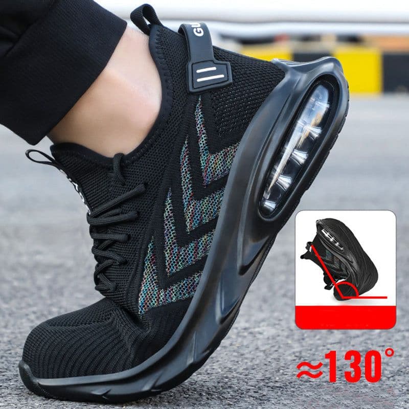 image-Indestructible Steel Toe Work Shoes Men Sneakers Fashion Air Cushion Safety Shoes