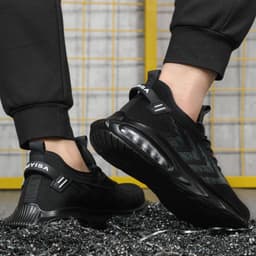 image-Indestructible Steel Toe Work Shoes Men Sneakers Fashion Air Cushion Safety Shoes