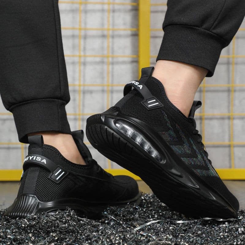 image-Indestructible Steel Toe Work Shoes Men Sneakers Fashion Air Cushion Safety Shoes