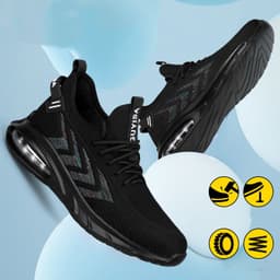 image-Indestructible Steel Toe Work Shoes Men Sneakers Fashion Air Cushion Safety Shoes