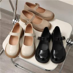 image-Women's Fashion Round Toe Square Heel Flats