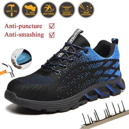 image-Men Sneakers Indestructible Steel Toe Work Shoes Comfortable Puncture Proof Shoes