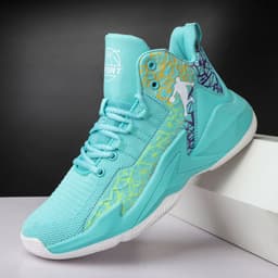 image-Men's High-top Breathable Non-slip Wear-resistant Shock-absorbing Sneakers