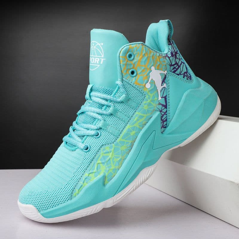 image-Men's High-top Breathable Non-slip Wear-resistant Shock-absorbing Sneakers