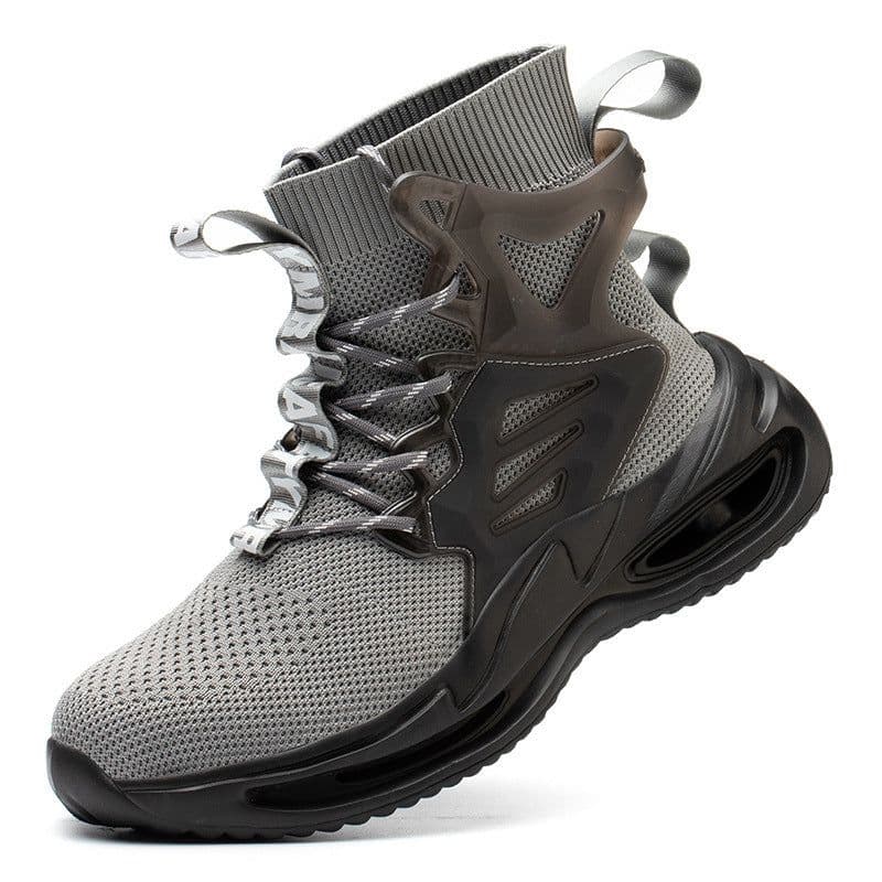 image-Men's Anti-smash And Anti-puncture Steel Toe High-top Safety Shoes