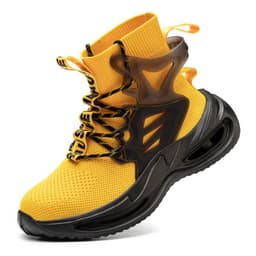 image-Men's Anti-smash And Anti-puncture Steel Toe High-top Safety Shoes