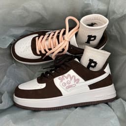 image-Brown Breathable Harajuku Style Women's Shoes