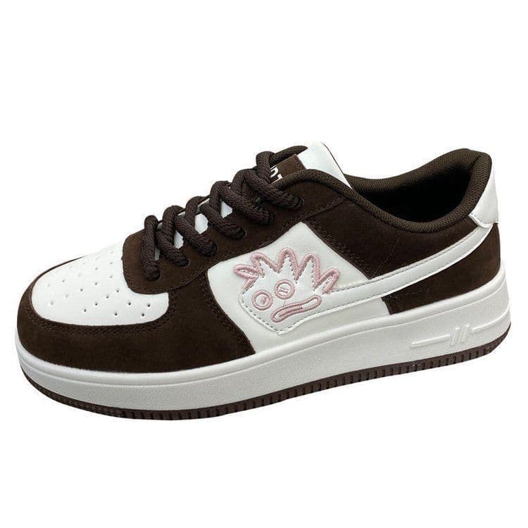 image-Brown Breathable Harajuku Style Women's Shoes