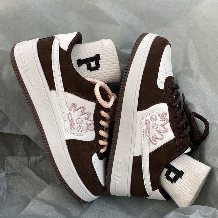 image-Brown Breathable Harajuku Style Women's Shoes