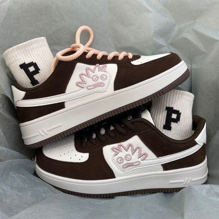 image-Brown Breathable Harajuku Style Women's Shoes