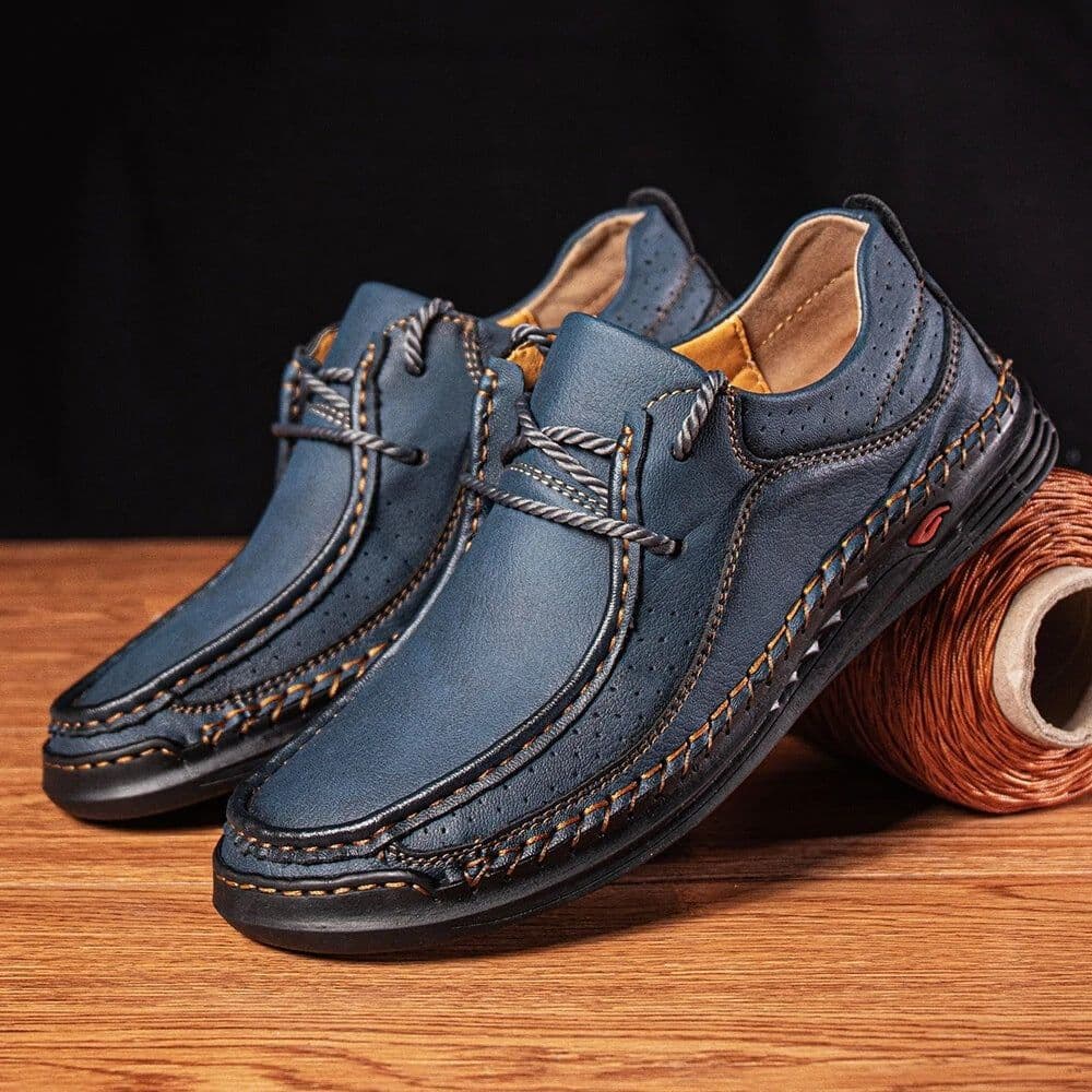 image-New Casual Men's Business Leather Shoes Breathable And Casual