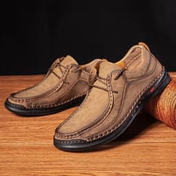 image-New Casual Men's Business Leather Shoes Breathable And Casual