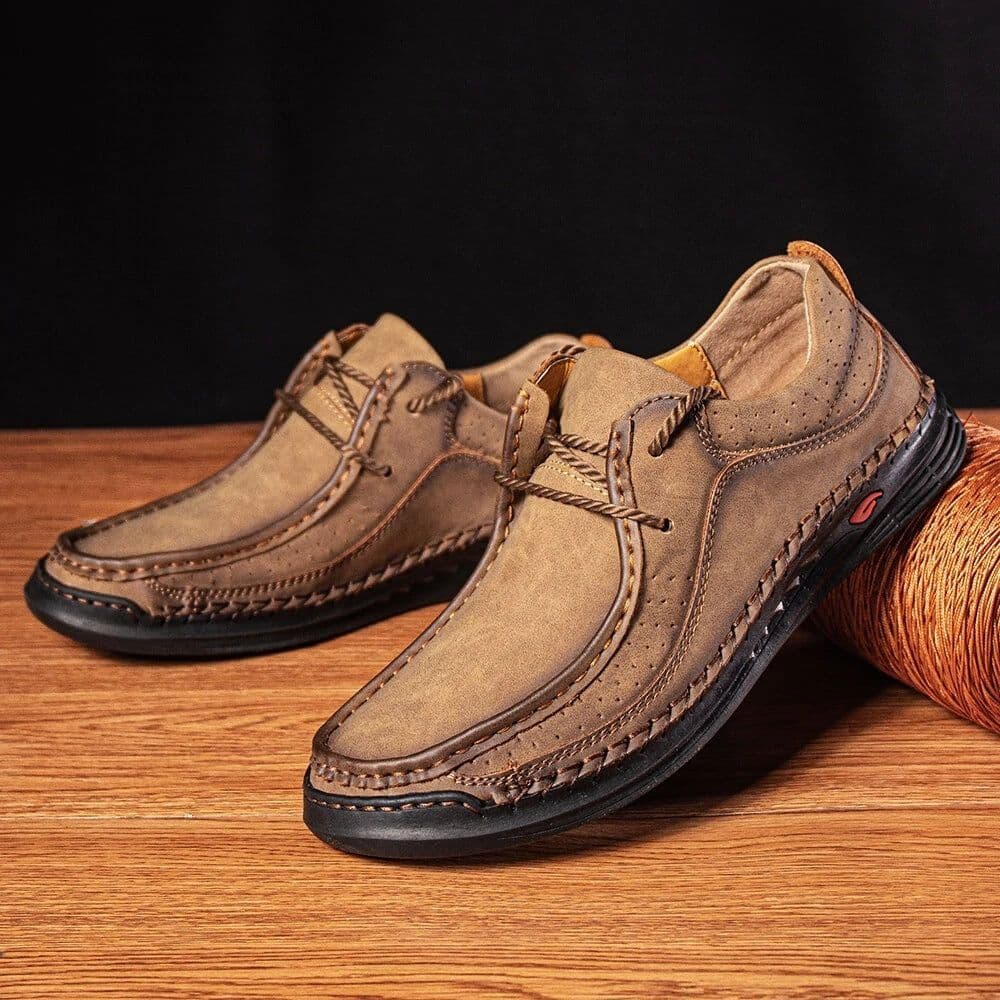 image-New Casual Men's Business Leather Shoes Breathable And Casual