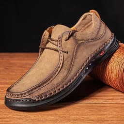 image-New Casual Men's Business Leather Shoes Breathable And Casual
