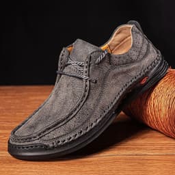 image-New Casual Men's Business Leather Shoes Breathable And Casual