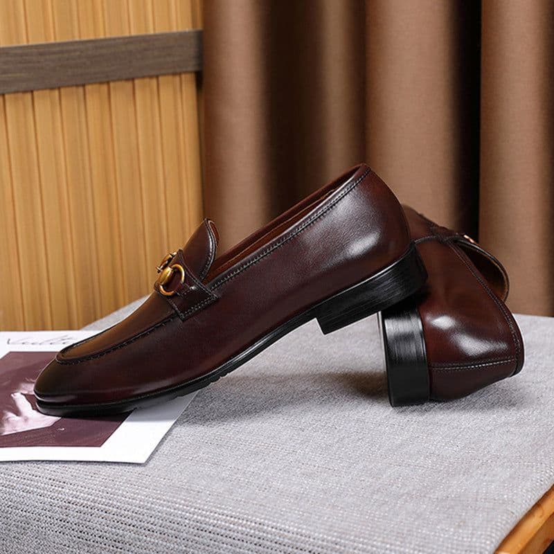 image-Men's Fashion British Vintage Horsebit Loafers