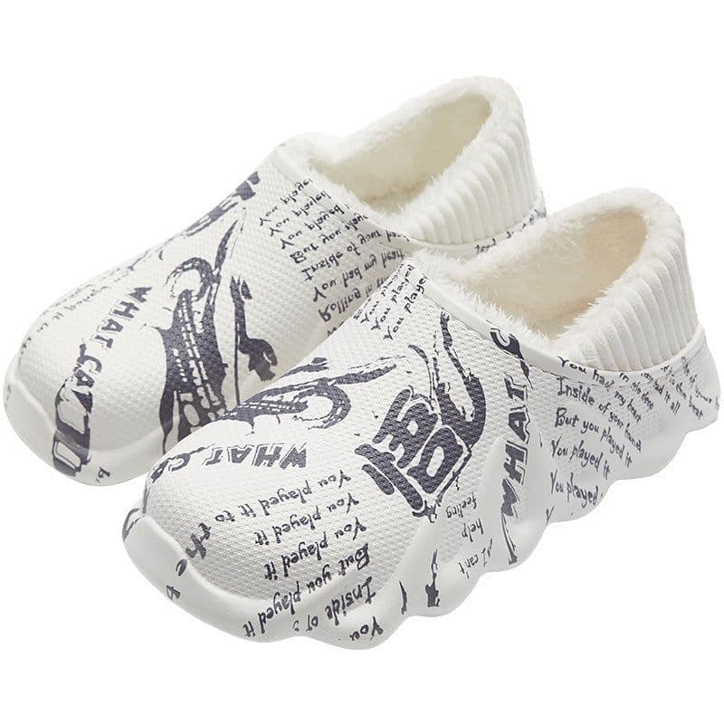 image-Thick Soled Non Slip Men's Indoor Home Cotton Shoes