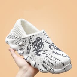 image-Thick Soled Non Slip Men's Indoor Home Cotton Shoes