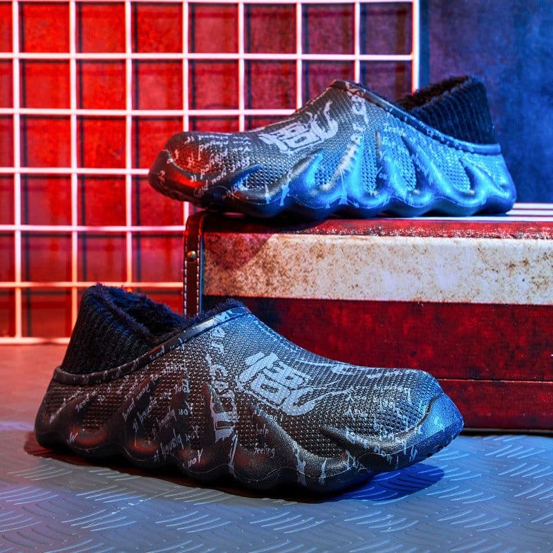 image-Thick Soled Non Slip Men's Indoor Home Cotton Shoes