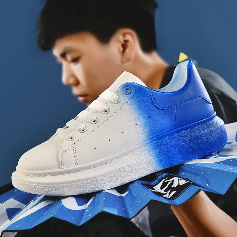 image-Gradual Color Small White Casual Sports Shoes For Men