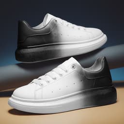 image-Gradual Color Small White Casual Sports Shoes For Men